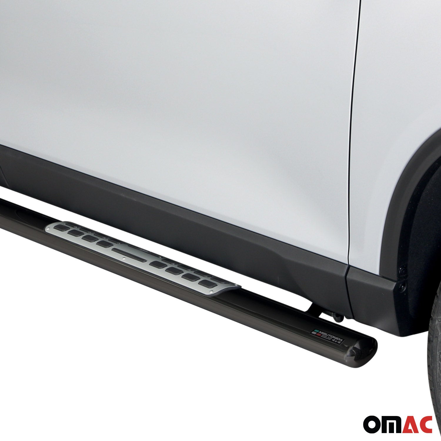 Par de Estribos Barras Laterales para Ssangyong Rexton 2018-2025 Negro Acero