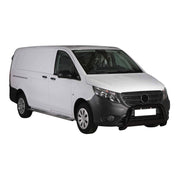 Bull Barra Frontal para Mercedes Vito Viano 2015-2019 Negro Brillante Acero 1Pza