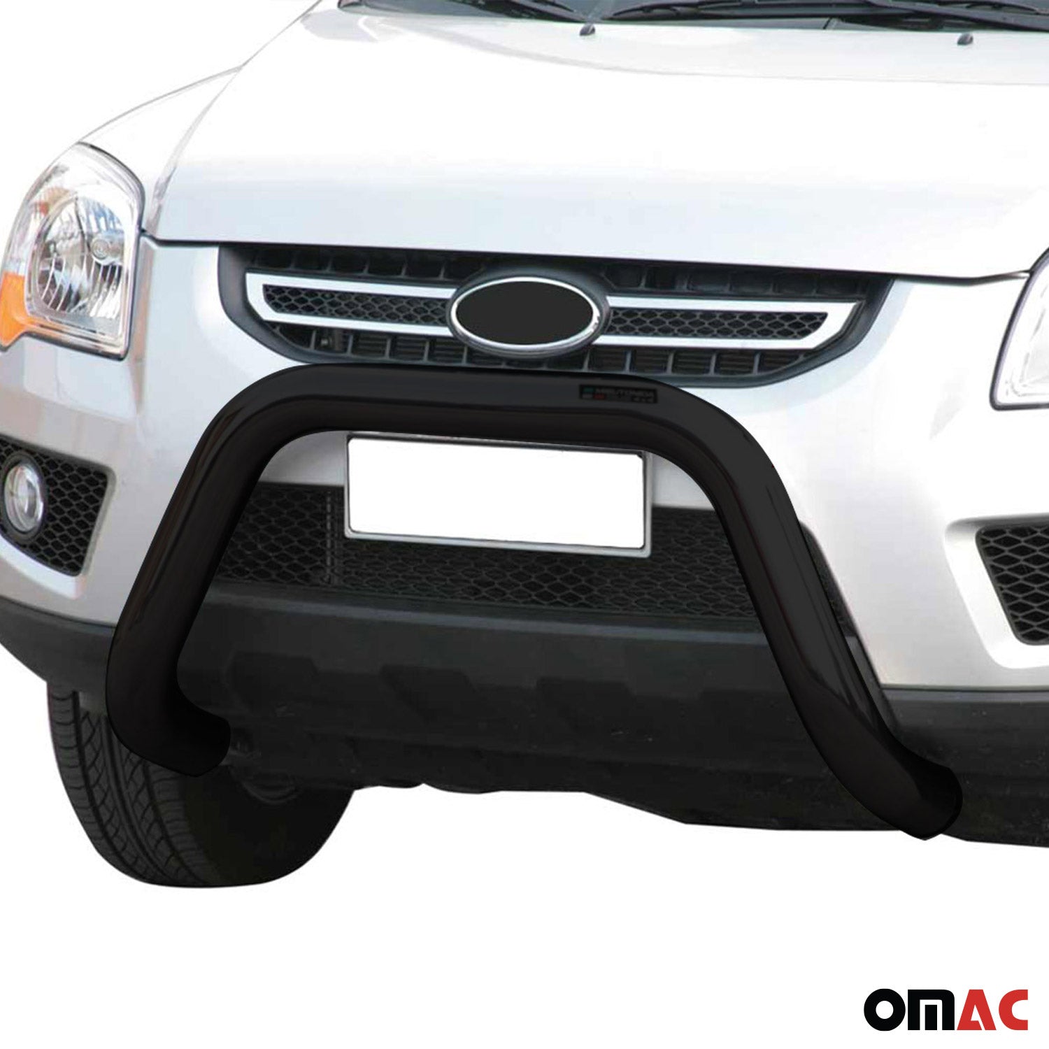 Bull Barra Frontal para Kia Sportage 2008-2010 Negro Brillante Acero 1Pza