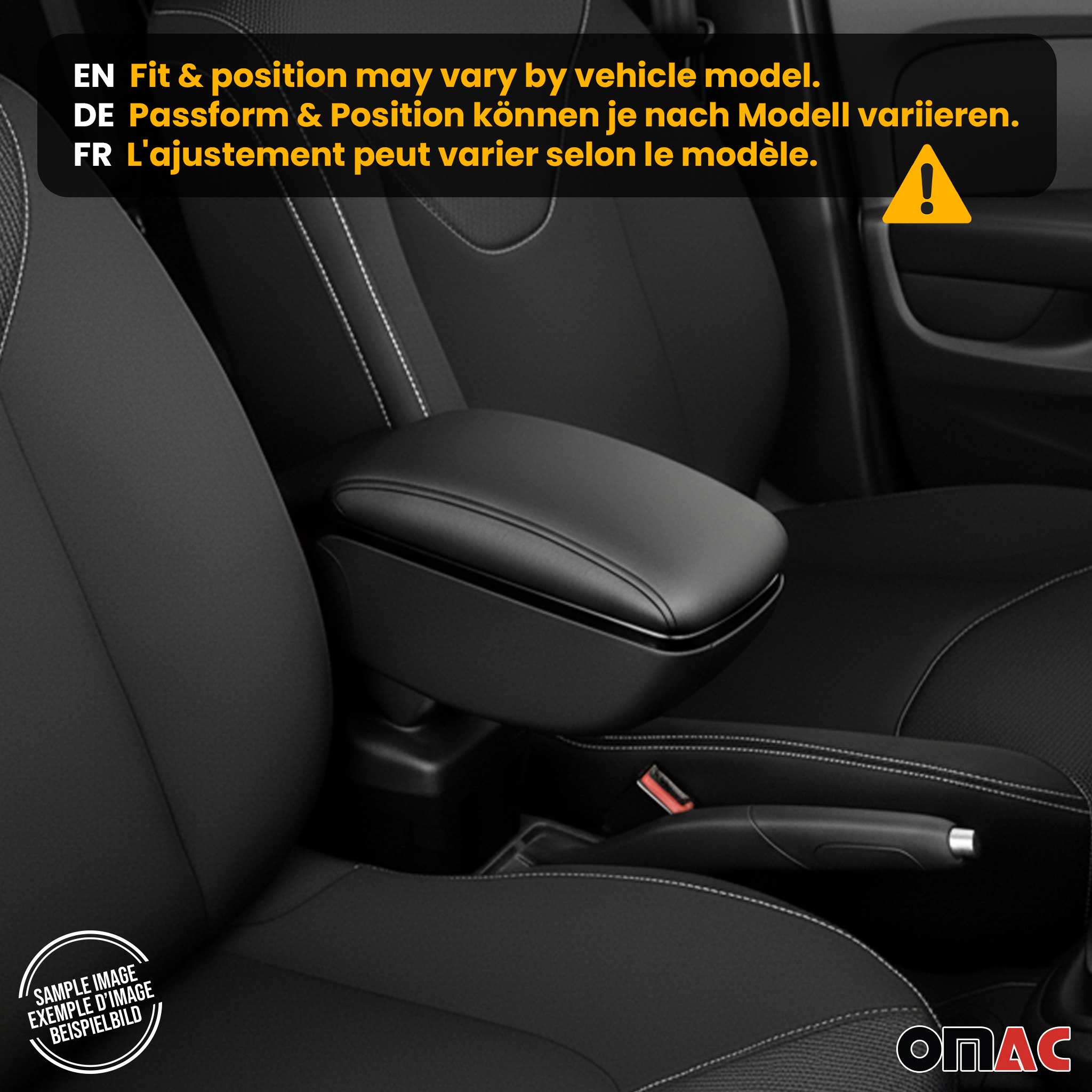 Negro Reposabrazos Consola para Opel Corsa F 2019-2026 Negro PU Cuero Plástico