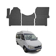 OMAC Alfombrillas De Coche para Mercedes Sprinter W906 2006-2018 Negro Goma 3Pza