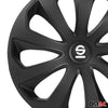 Sparco Tapacubos 15 Pulgadas Universal Carbono Negro ABS Plástico