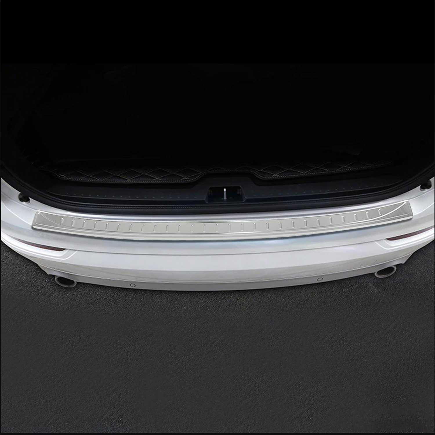 Protector de Parachoques Trasero para Volvo XC90 2015-2025 Plata Brillante Acero