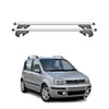 Menabo Barras de Techo Coche Barra para Fiat Panda 319 2014-2025 Cross Gris Alu
