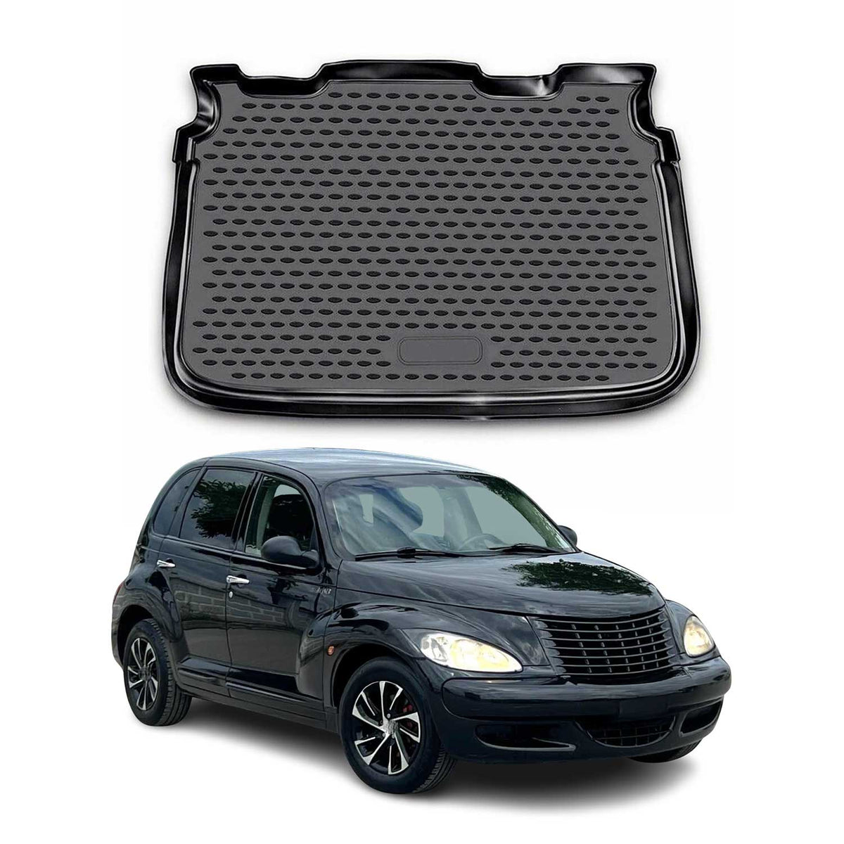 OMAC Bandeja Maletero Alfombrilla para Chrysler PT Cruiser 2000-2009 Negro TPE