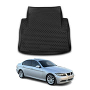 OMAC Bandeja Maletero Alfombrilla para BMW Serie 3 Sedán E90 2004-2011 Negro TPE