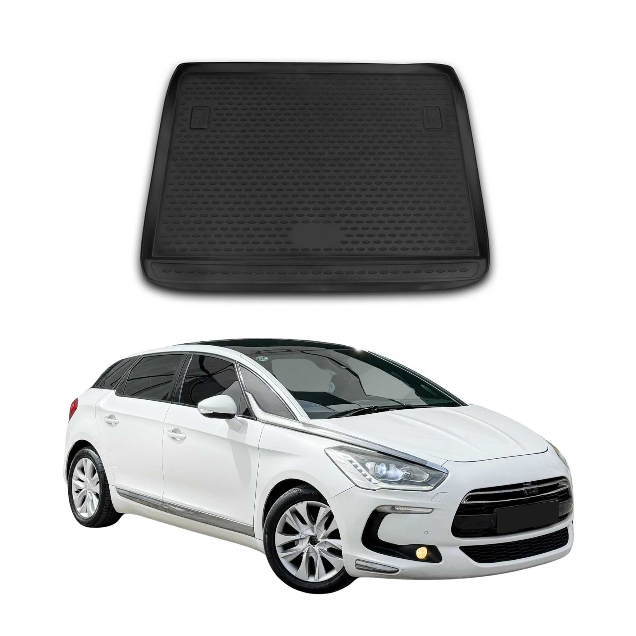 OMAC Bandeja Maletero Alfombrilla para Citroen DS5 2011-2021 Negro Goma TPE 1Pza