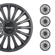 Sparco Tapacubos 15 Pulgadas Universal Gris ABS Plástico