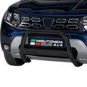 Bull Barra Frontal para Dacia Duster 2020-2025 Negro Brillante Acero 1Pza