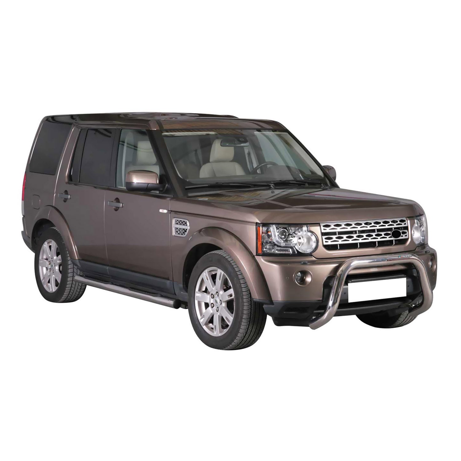 Bull Barra Frontal para Land Rover Discovery 4 2009-2016 Plata Brillante Acero