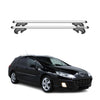 Menabo Barras de Techo Coche Barra para Peugeot 407 Familiar 2004-2012 Gris Alu