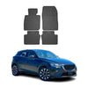 OMAC Alfombrillas De Coche para Mazda CX-3 DK 2015-2020 Negro Goma 4Pza