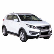 Par de Estribos Barras Laterales para Kia Sportage 2010-2015 Plata Acero 2x