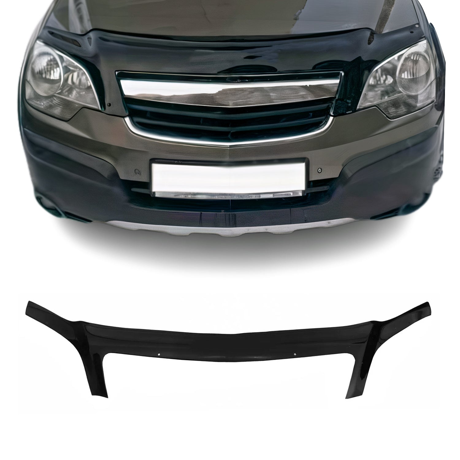 Deflector de Capó para Opel Antara 2006-2017 Oscuro Brillante Acrílico