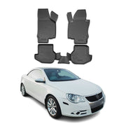 OMAC Alfombrillas De Coche para VW Eos 2006-2015 Negro Goma TPE 4Pza