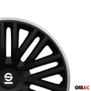 Sparco Bergamo Tapacubos 15 Pulgadas Universal Gris Negro ABS Plástico