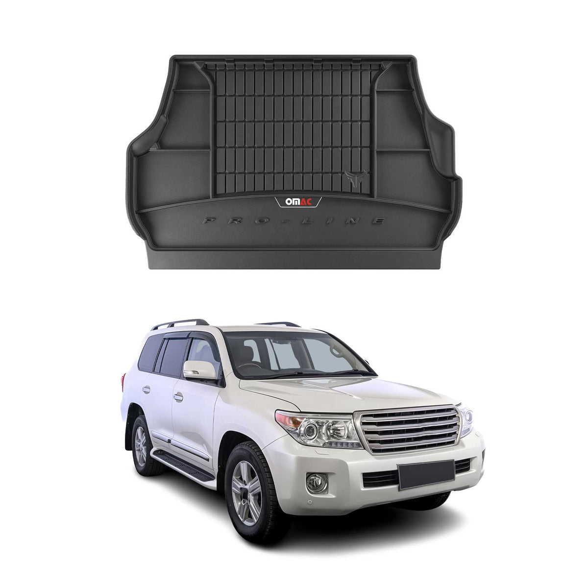 OMAC Premium Bandeja Maletero Alfombrilla para Toyota Land Cruiser J200 2007-21