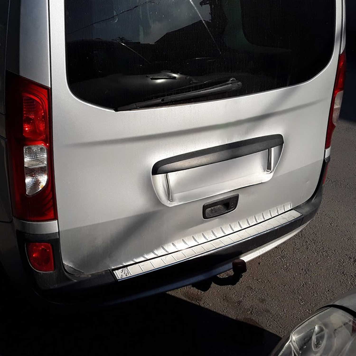 Protector Parachoques para Renault Kangoo 2013-2021 Plata Brillante Acero