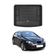 OMAC Premium Bandeja Maletero Alfombrilla para Seat Leon 2005-2012 Negro TPE