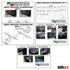 Par de Estribos Barras Laterales para Jeep Grand Cherokee 2010-2013 Plata Acero
