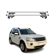 Menabo Barras de Techo Coche Barra para Land Rover Freelander 2 2007-2015 Gris