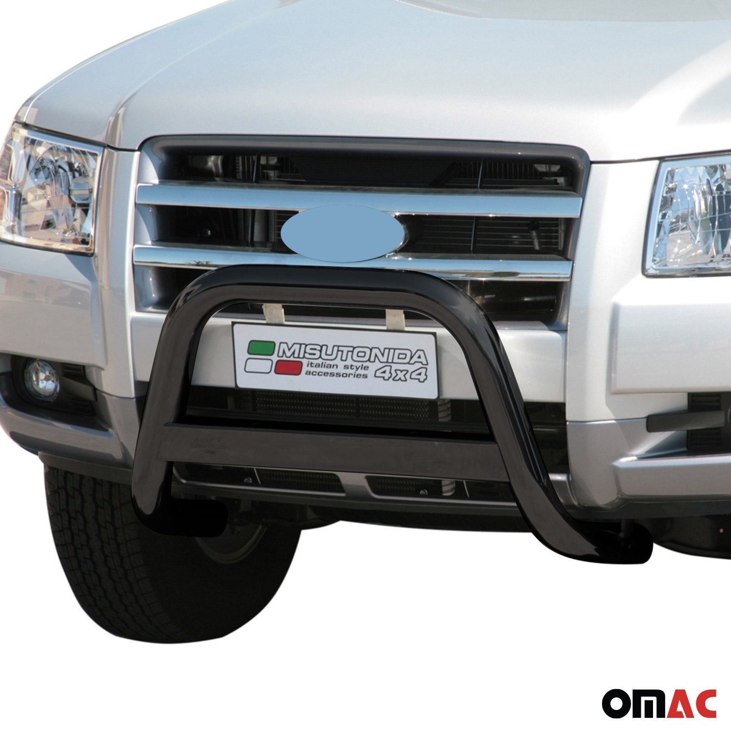 Bull Barra Frontal para Ford Ranger 2007-2009 Negro Brillante Acero 1Pza