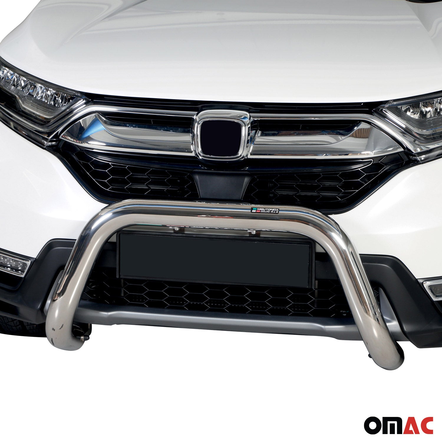 Bull Barra Frontal para Honda CR-V VH 2019-2025 Plata Brillante Acero