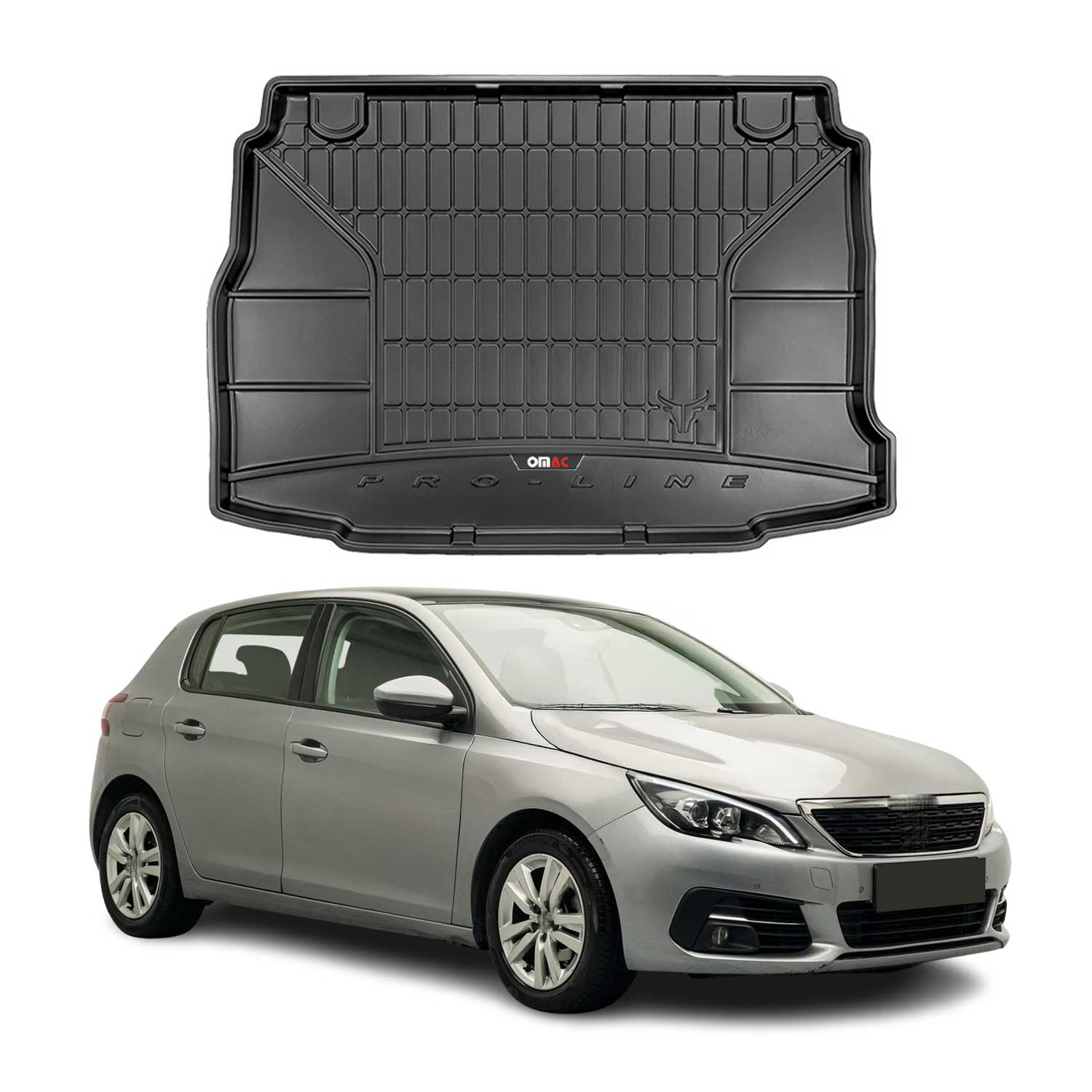 OMAC Premium Bandeja Maletero Alfombrilla para Peugeot 308 HB 2014-2021 TPE