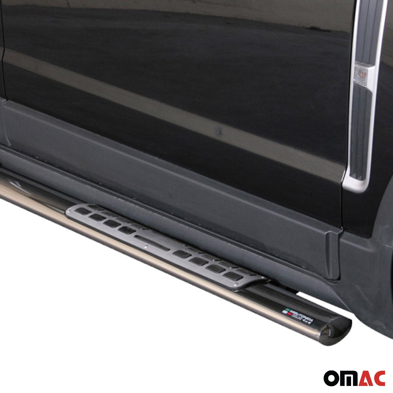 Par de Estribos Barras Laterales para Opel Antara 2011-2015 Plata Acero 2x