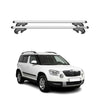 Menabo Barras de Techo Coche Barra para Skoda Yeti 5L 2009-2013 Gris Aluminio 2x