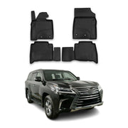 OMAC Alfombrillas De Coche para Lexus LX 570 2015-2025 Negro Goma TPE 4Pza