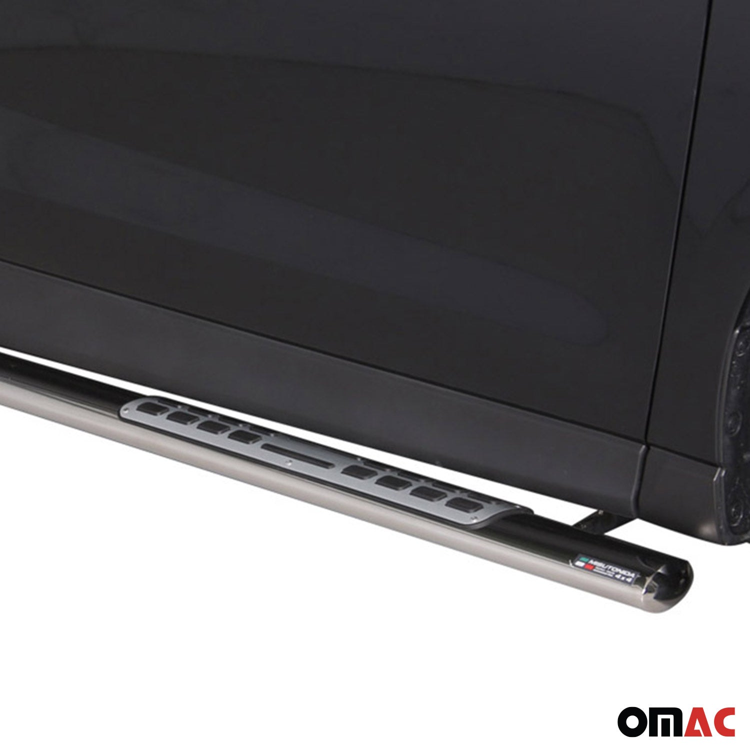 Par de Estribos Barras Laterales para Subaru Forester 2013-2015 Plata Acero 2x