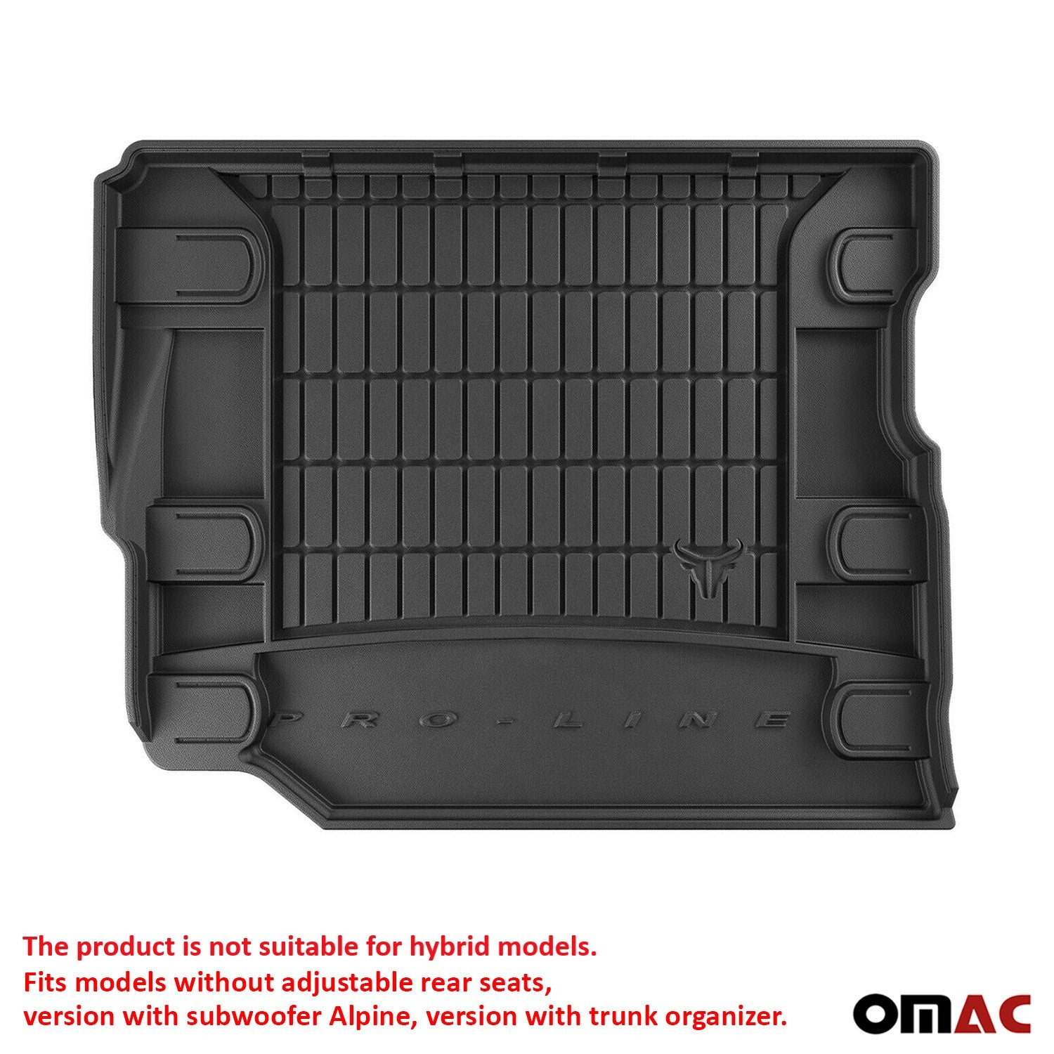 OMAC Premium Bandeja Maletero Alfombrilla para Jeep Wrangler Unlimited 2018-2025