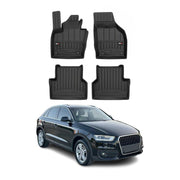 OMAC Premium Alfombrillas De Coche para Audi Q3 2011-2018 Negro TPE Goma 4Pza