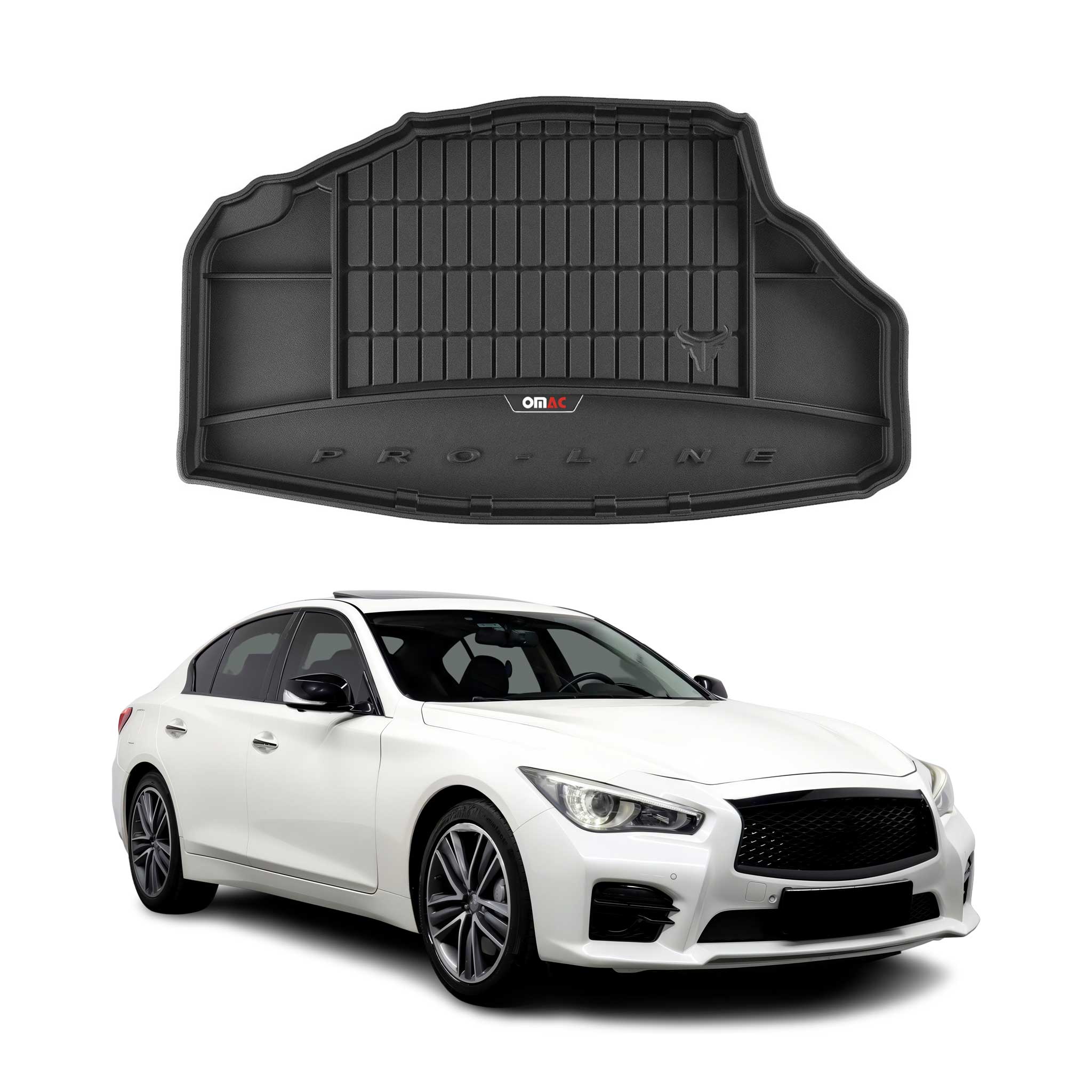 OMAC Premium Bandeja Maletero Alfombrilla para Infiniti Q50 Hybrid 2014-2018