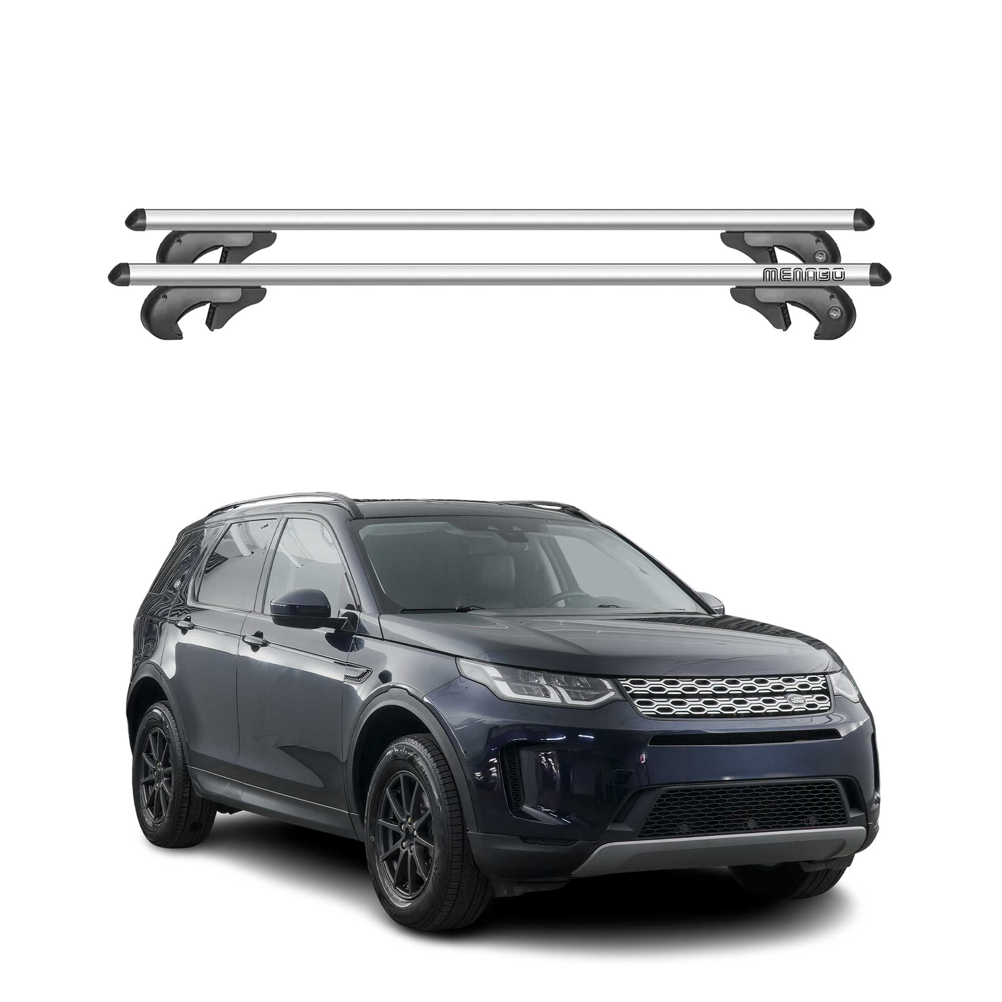 Menabo Barras de Techo Coche Barra para Land Rover Sport L550 2015-2019 Gris Alu