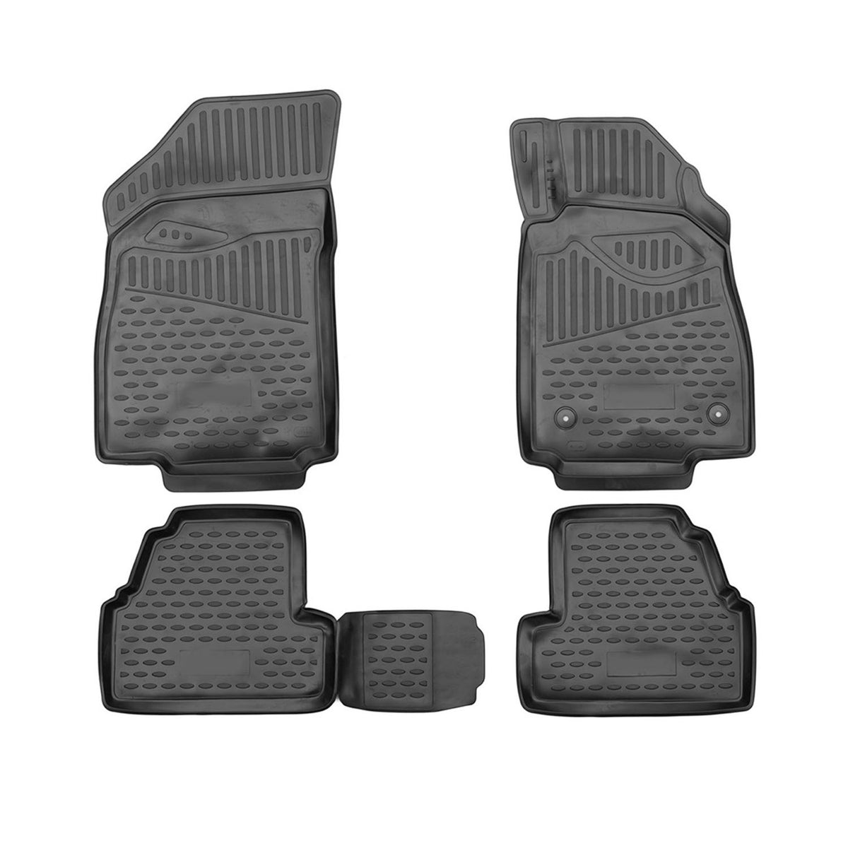 OMAC Alfombrillas De Coche para Opel Mokka 2013-2024 RHD Negro Goma TPE 4Pza