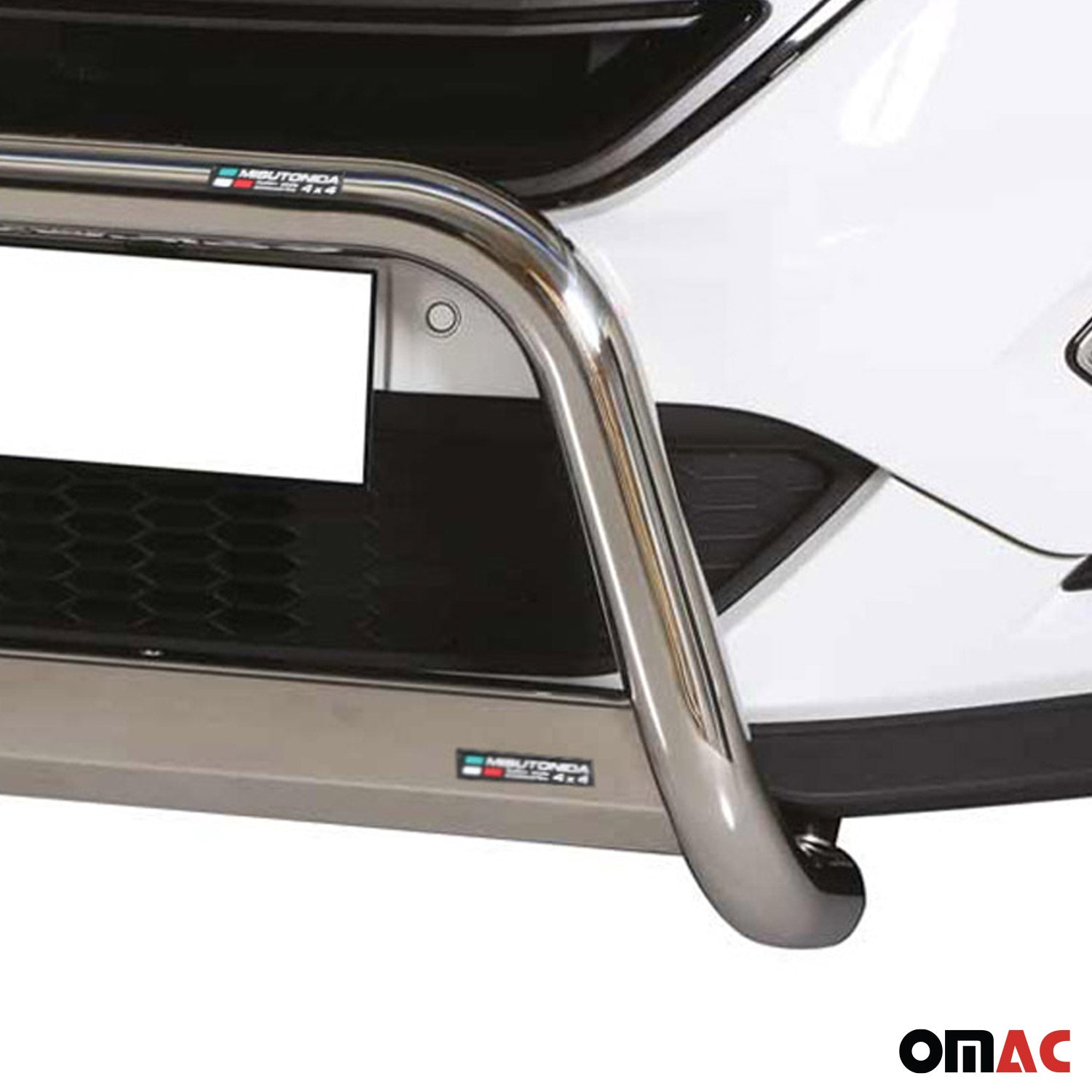 Bull Barra Frontal para Ford Edge 2014-2018 Plata Brillante Acero