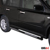 Par de Estribos Barras Laterales para Nissan X-Trail 2011-2014 Negro Acero