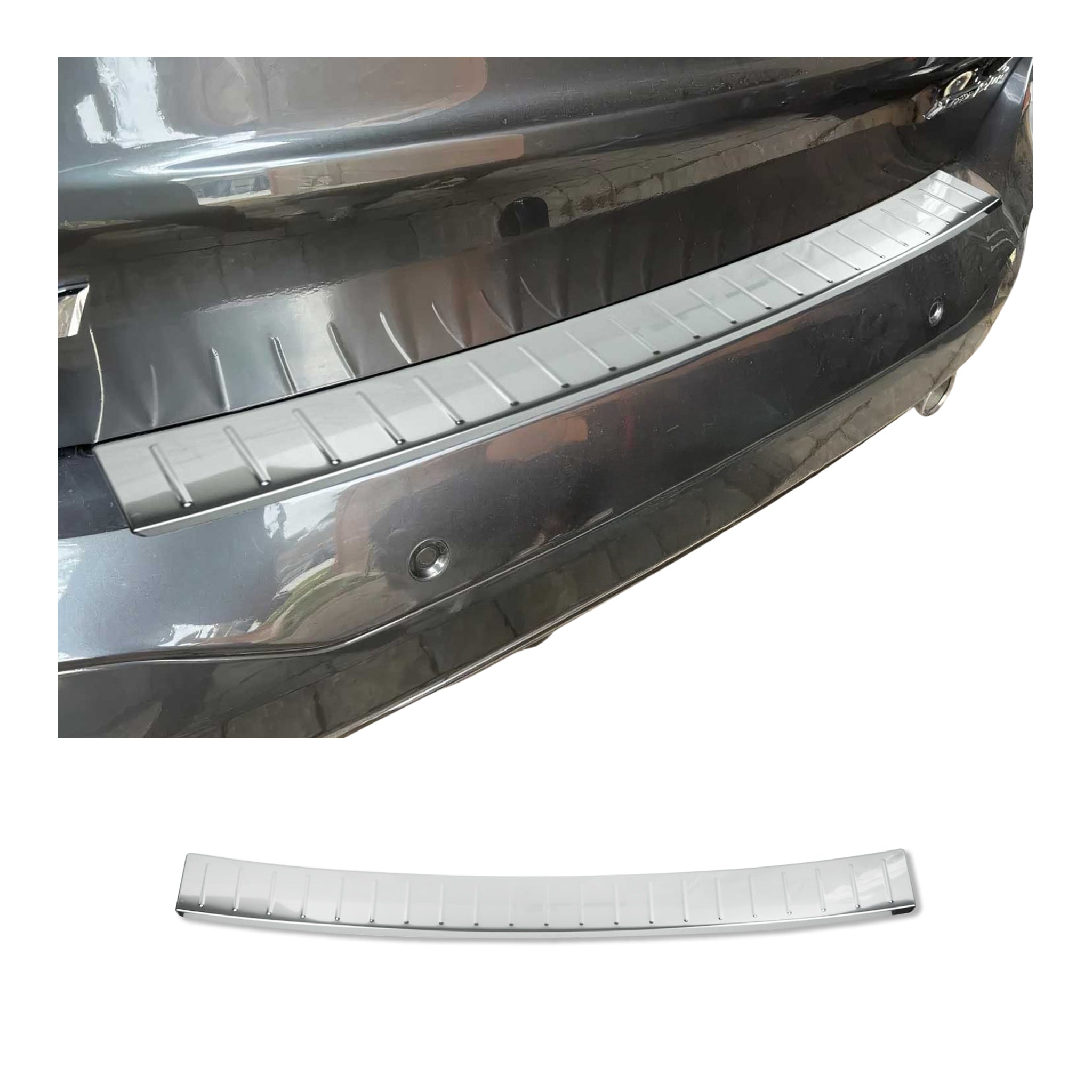 Protector de Parachoques Trasero para BMW X1 F48 2015-2022 Plata Brillante Acero