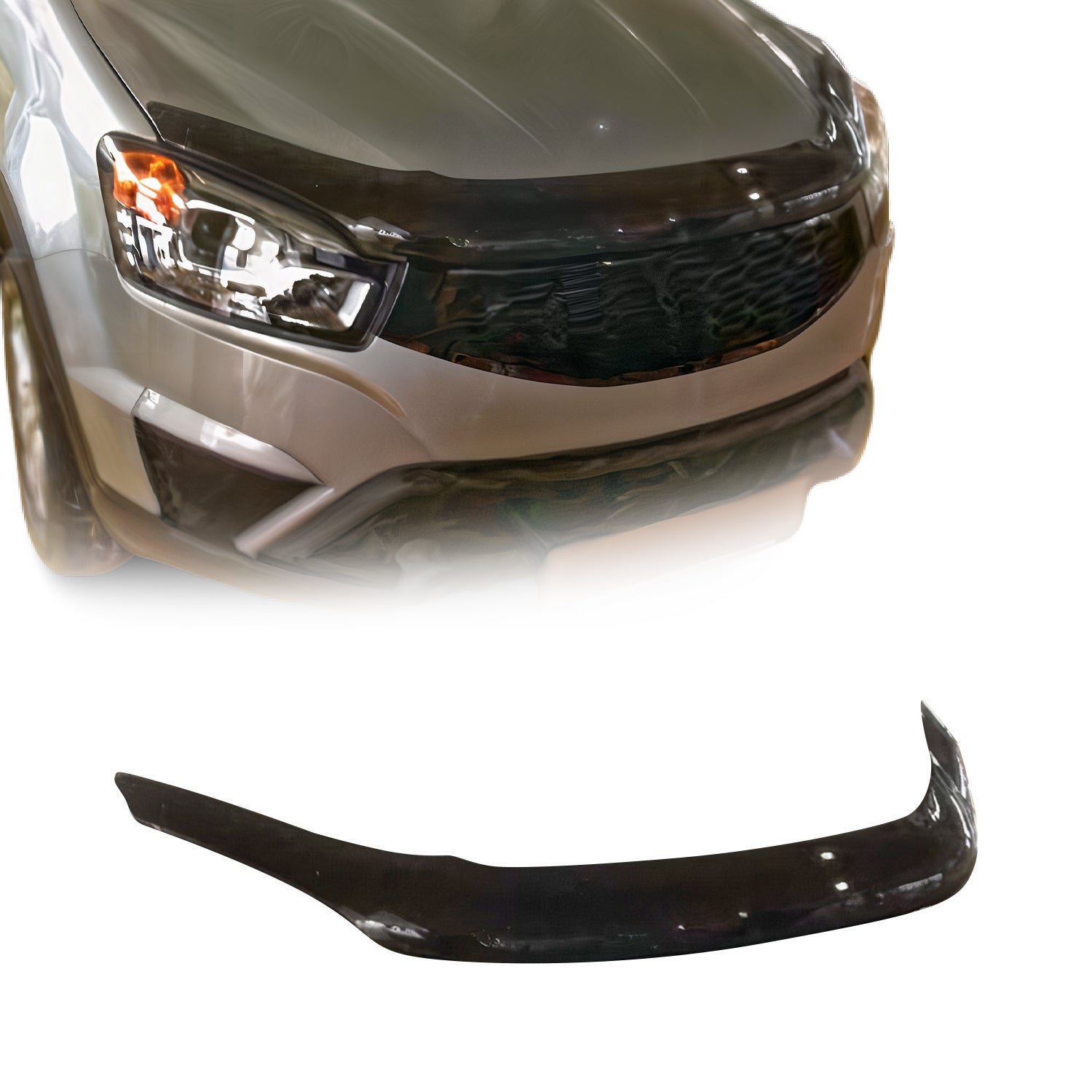Deflector de Capó para Ssangyong Actyon 2013-2019 Oscuro Brillante Acrílico