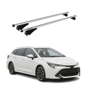 Menabo Barras de Techo Coche Baca para Toyota Auris E210 2018-2025 Gris Alu 2Pza