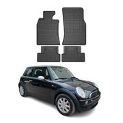 OMAC Alfombrillas De Coche para Mini Cooper 2001-2014 Negro Goma 4Pza