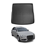 OMAC Bandeja Maletero Alfombrilla para Audi A4 B8 Familiar 2007-2015 Negro TPE