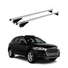 Menabo Barras de Techo Coche Baca para Audi Q5 FY 2017-2024 Gris Aluminio 2Pza