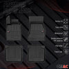 OMAC Premium Alfombrillas De Coche para BMW Serie 7 G12 Long 2015-2022 Goma 4x