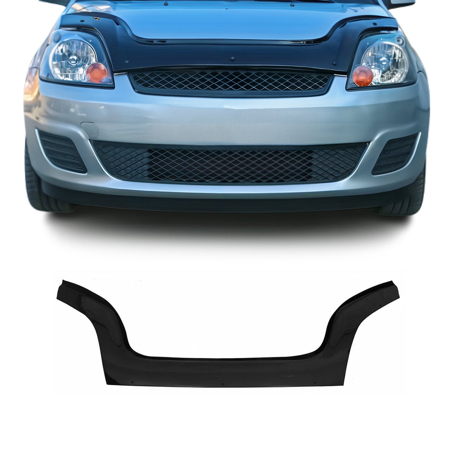 Deflector de Capó para Ford Fiesta 2001-2008 Oscuro Brillante Acrílico