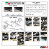 Par de Estribos Barras Laterales para Fiat 500X 2014-2018 Negro Brillante Acero