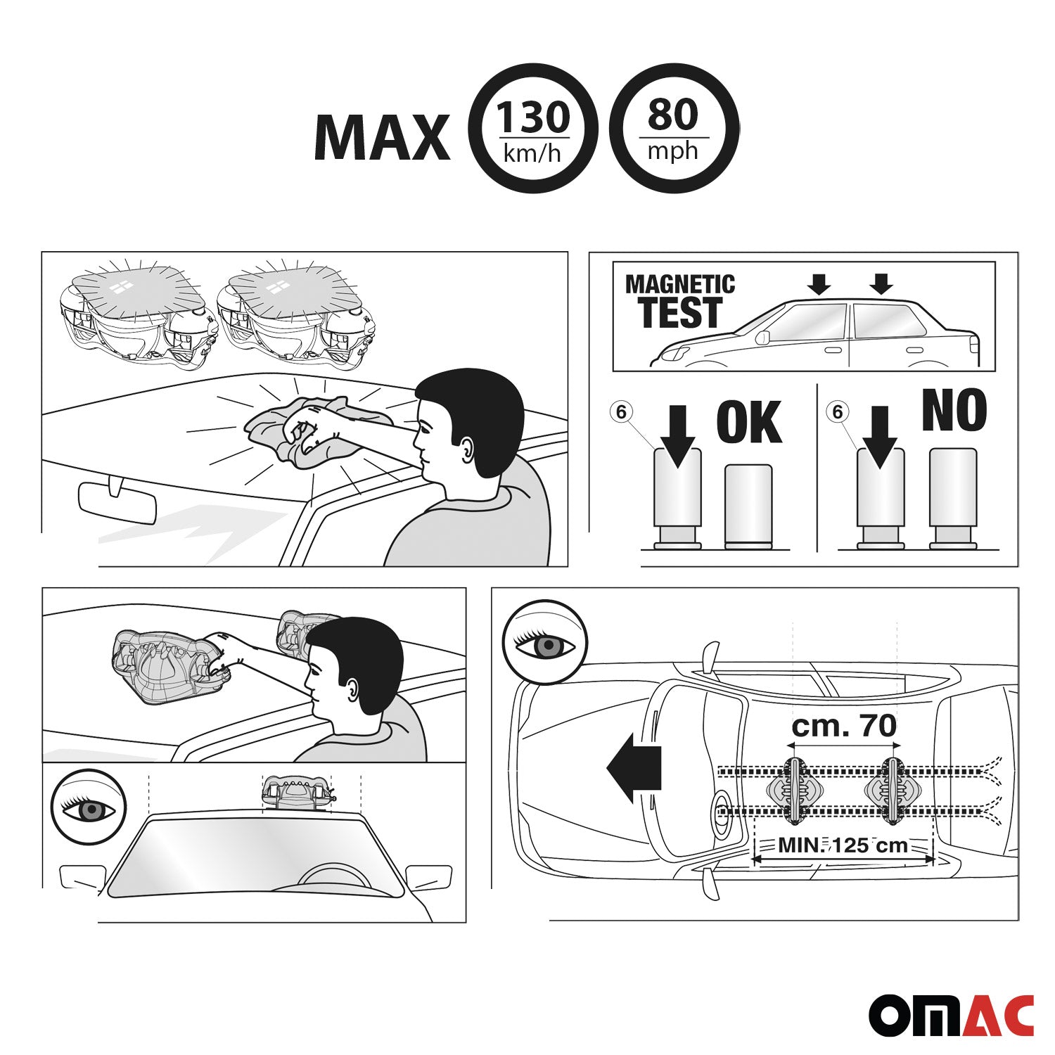 Menabo Viking Portaesquí Snowboard portaequipajes Universal Negro