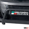 Bull Barra Frontal para Opel Zafira Life 2020-2025 Negro Brillante Acero 1Pza